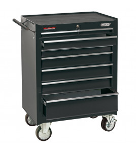 Roller Tool Cabinet, 7 Drawer, 26, Black