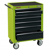 Roller Tool Cabinet, 7 Drawer, 26, Green