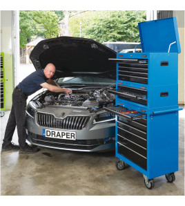 Tool Chest, 5 Drawer, 26, 660 x 445 x 430mm, Blue