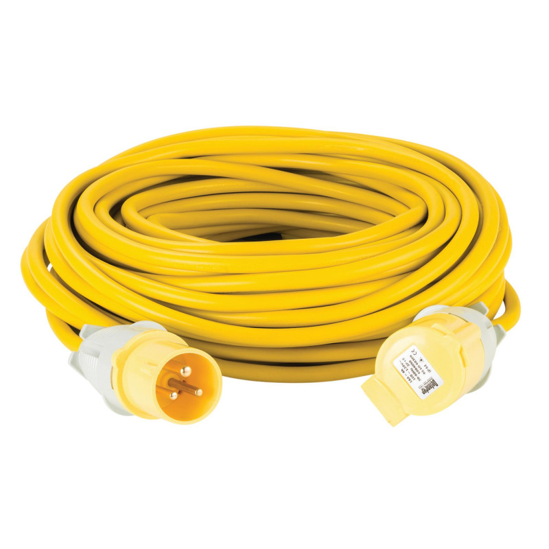 Defender E85233 110V Extension Lead Yellow, 2.5mm&sup2;, 16A, 25m