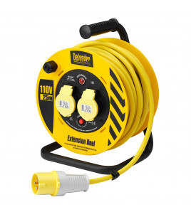 Defender E86455 110V Heavy Duty Industrial Cable Reel, 25m