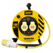 Defender E86455 110V Heavy Duty Industrial Cable Reel, 25m