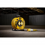 Defender E86455 110V 2-Way Heavy Duty Industrial Cable Reel, 25m
