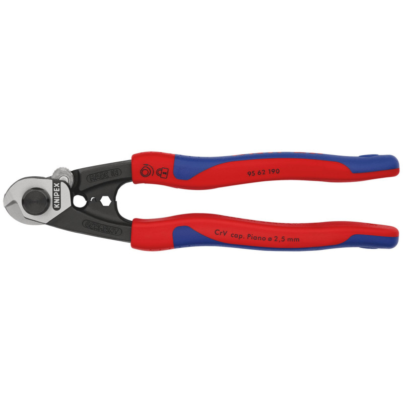 KNIPEX 95 62 190 SB Wire Rope Cutter, 190mm