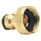 Brass Garden Hose Tap Connector, 3/4