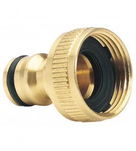 Brass Garden Hose Tap Connector, 3/4