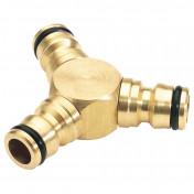 Brass 3 Way Connector