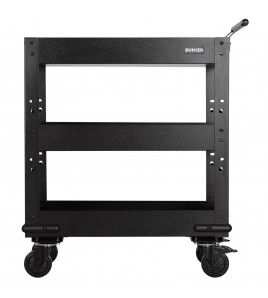BUNKER 3 Tier Trolley with Pull Handle and Stainless Steel Worktop, 714mm