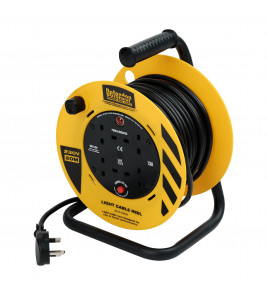 Defender E86465 230V 4-Way Light Industrial Cable Extension Reel, 20m