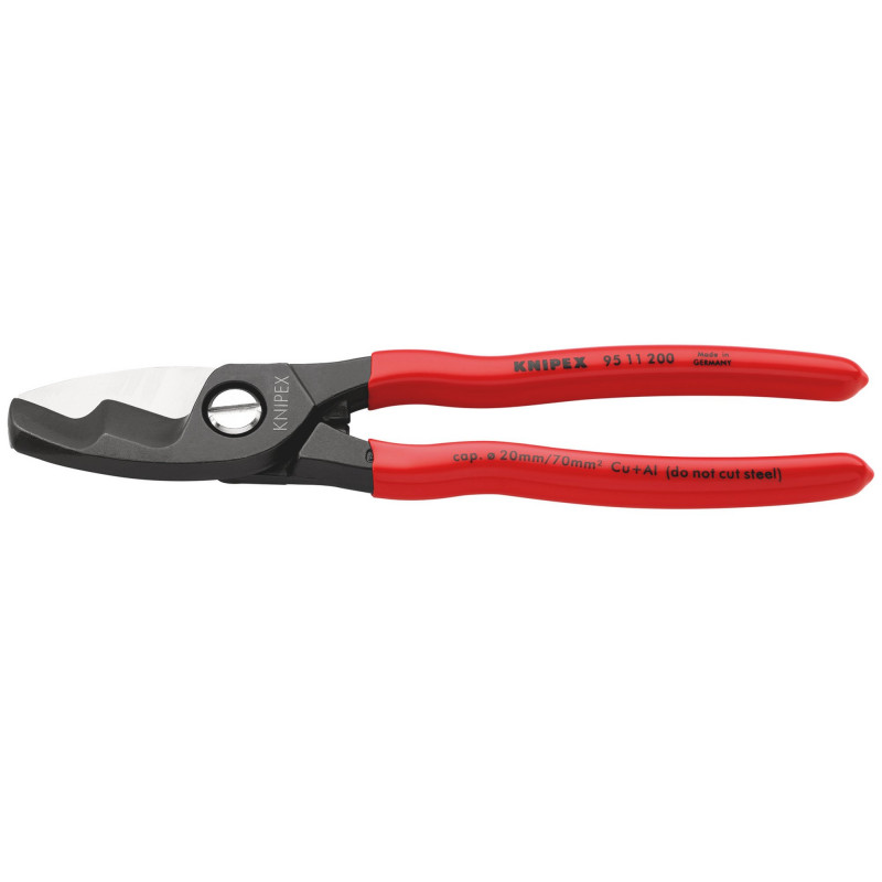 KNIPEX 95 11 200 SB Cable Shears with Twin Cutting Edge, 200mm