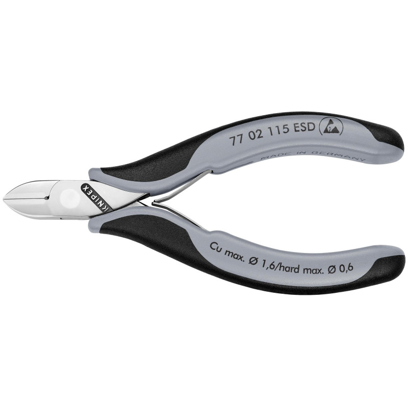 KNIPEX 77 02 115 ESD Electronics Diagonal Cutters, 117mm