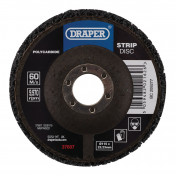 Polycarbide Strip Disc, 115mm, 22.23mm, 180 Grit, Black