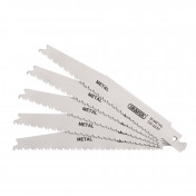 Bi-metal Reciprocating Saw Blades for Metal Cutting, 150mm, 8-14tpi (Pack of 5)