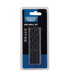 Draper Expert HSS Drill Bit, 6.5 x 185mm (Pack of 10)