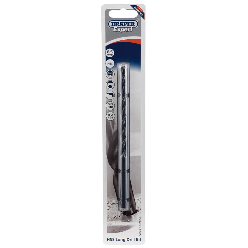 HSS Extra Long Drill Bit, 8.5 x 165mm - Discontinued