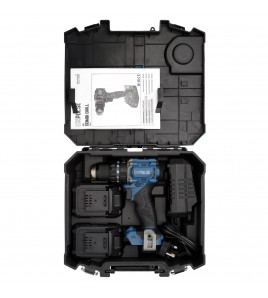 DXPULSE 18V Brushless Combi Drill Kit with 2 x 2Ah Battery and 74pc Accessories