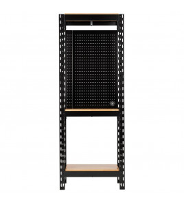 BUNKER 17 Piece Modular 3 Tier Racking with Hardwood Shelving and Pegboards, 750mm