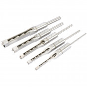 Hollow Square Mortice Chisel and Bit Set (5 Piece)