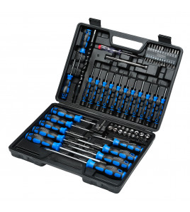 Screwdriver, Socket and Bit Set, Blue (70 Piece)