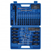 Screwdriver, Socket and Bit Set, Blue (70 Piece)