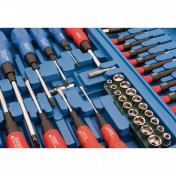 Screwdriver, Socket and Bit Set, Blue (70 Piece)