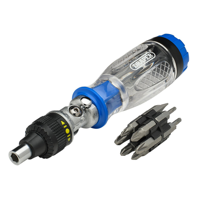 Draper Ratcheting Screwdriver and Bit Set (14 Piece)