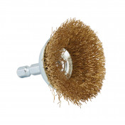 Brassed Steel Crimped Wire Cup Brush, 40mm