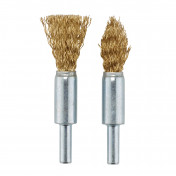 Brassed Steel Crimped Decarb Brush Set (2 Piece)