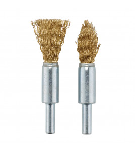 Brassed Steel Crimped Decarb Brush Set (2 Piece)