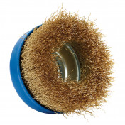 Brassed Steel Crimped Wire Cup Brush, 100mm, M14