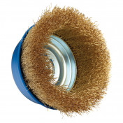 Brassed Steel Crimped Wire Cup Brush, 125mm, M14