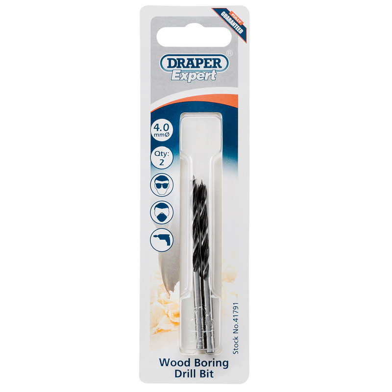 Wood Drill Bit, 4mm (Pack of 2) - Discontinued