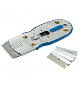 Retractable Window Scraper with x 5 Blades