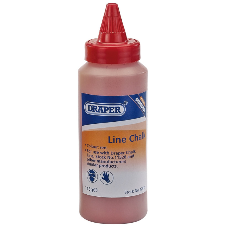 Plastic Bottle of Red Chalk for Chalk Line, 115g