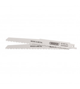 Bi-metal Reciprocating Saw Blades for Multi-Purpose Cutting, 200mm, 6-12tpi (Pack of 2)