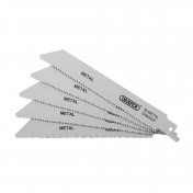 Bi-metal Reciprocating Saw Blades for Metal, 150mm, 10-14tpi (Pack of 5)