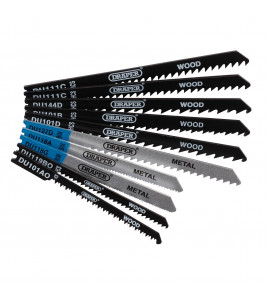 Assorted BIM and HCS Jigsaw Blade Set for Wood and Metal (10 Piece)