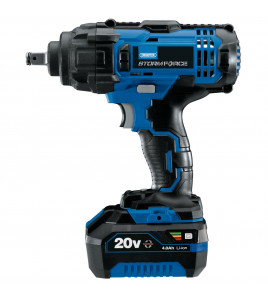 Draper Storm Force® 20V Mid-Torque Impact Wrench, 1/2 Sq. Dr., 400Nm, 1 x 4.0Ah Battery, 1 x Charger