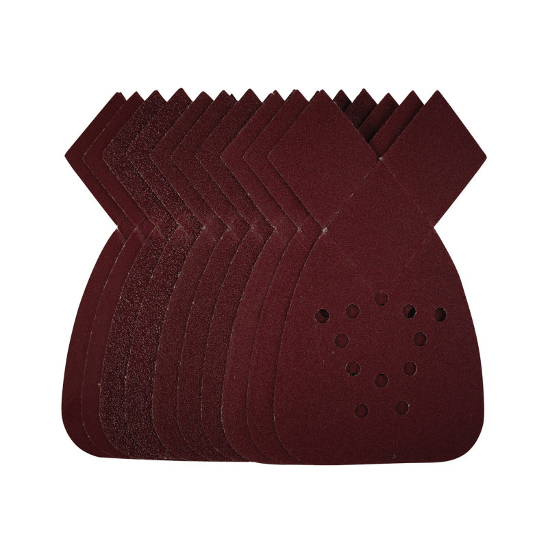 Detail Sanding Sheets with Hook and Loop, 140mm, Assorted Grit, SSD4 (Pack of 10)