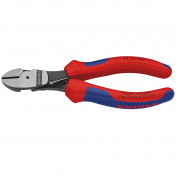 KNIPEX 74 12 160 High Leverage Diagonal Side Cutters with Return Spring, 160mm