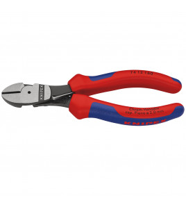 KNIPEX 74 12 160 High Leverage Diagonal Side Cutters with Return Spring, 160mm