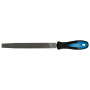 Engineers Flat Second Cut File with Soft Grip Handle, 200mm