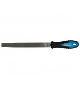 Engineers Flat Second Cut File with Soft Grip Handle, 200mm