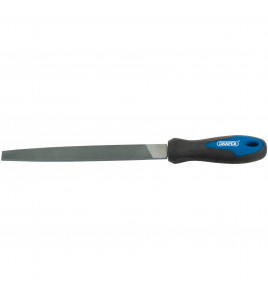 Engineers Flat Second Cut File with Soft Grip Handle, 200mm
