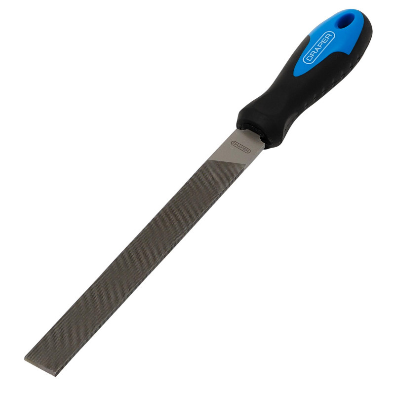 Soft Grip Engineers Hand File and Handle, 200mm