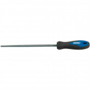 Soft Grip Engineers Round File and Handle, 200mm