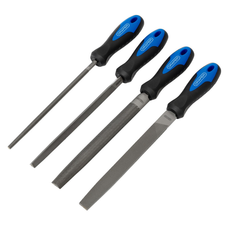 Soft Grip Engineers File Set, 200mm (4 Piece)
