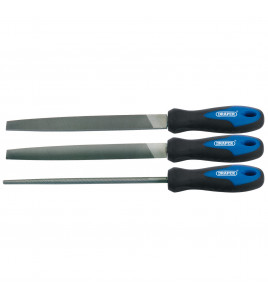 Soft Grip Engineers File Set, 200mm (3 Piece)