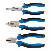 Soft Grip Pliers Set, 160mm, Blue (3 Piece)
