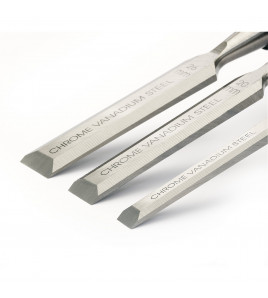 Draper Expert Soft Grip Bevel Edge Wood Chisel Set, 150mm (3 Piece)